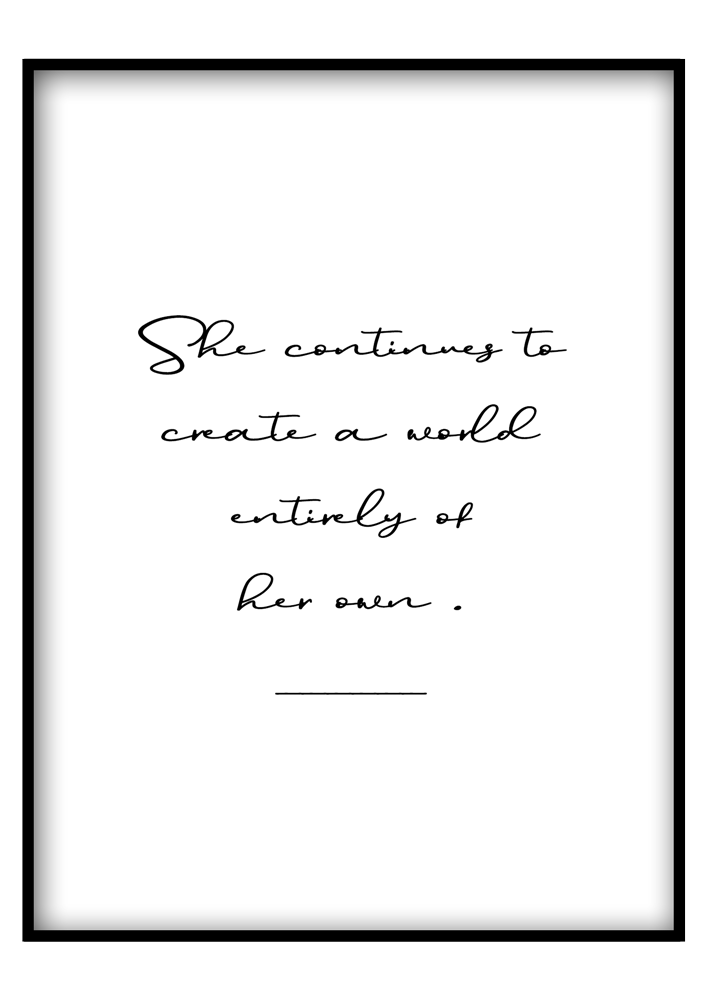 She continues - Poszterkép