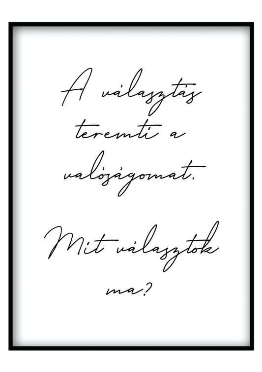 A Választás Teremti... - Poszterkép