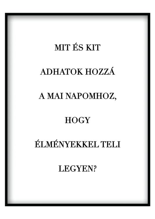 Mit És Kit Adhatok... - Vászonkép