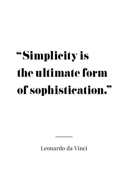 Simplicity - Vászonkép