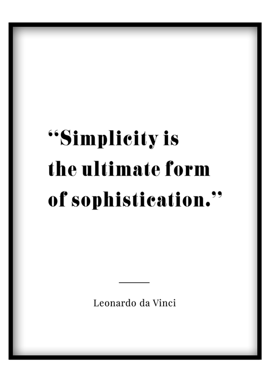 Simplicity - Vászonkép