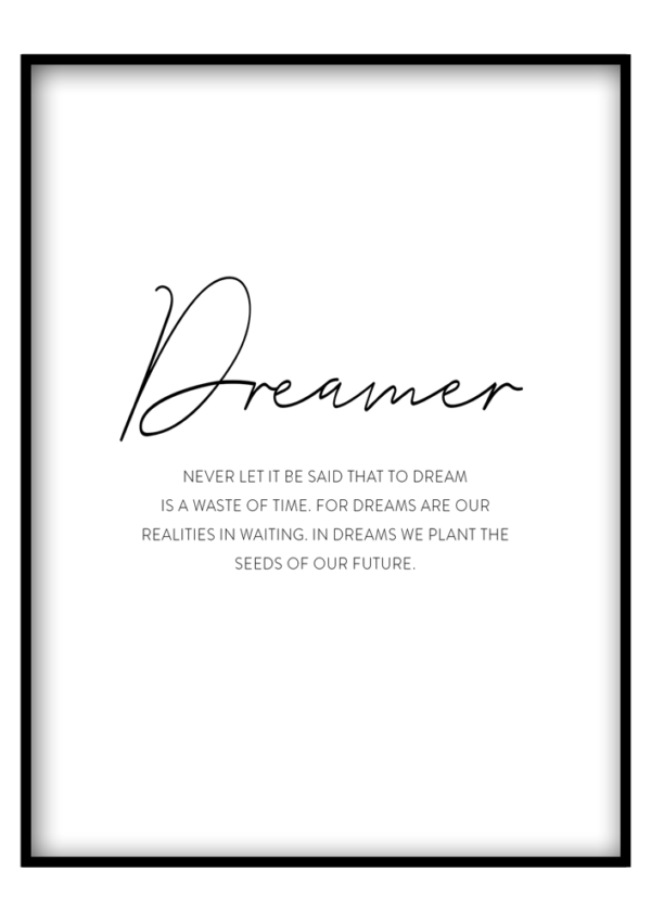 Dreamer szöveges poszter