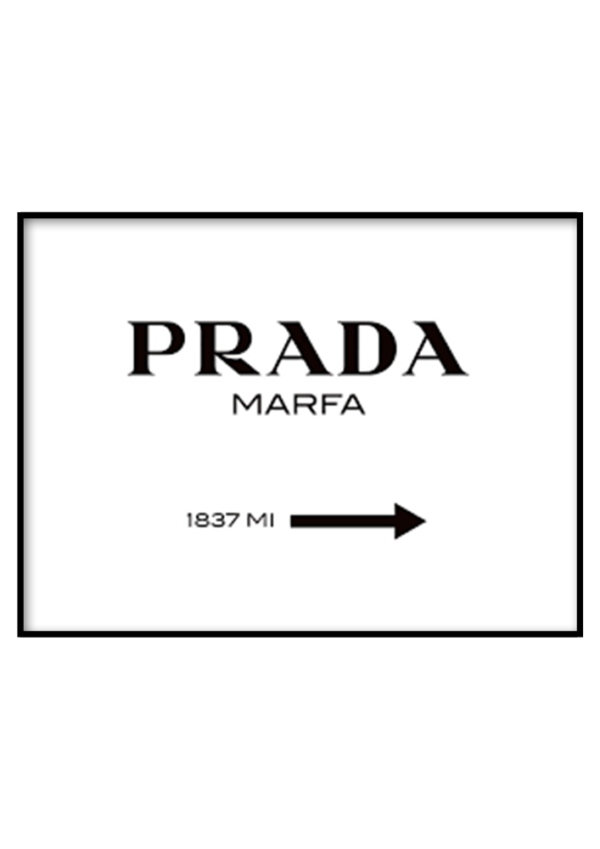 Prada Marfa modern falikép